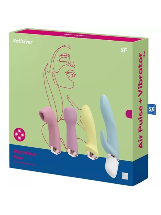 SATISFYER - MARVELOUS FOUR Coffret Vibromasseur Et air pulsé