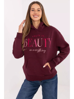Sweatshirt à Capuche Beauty Rouge SUBLEVEL du XS au XL