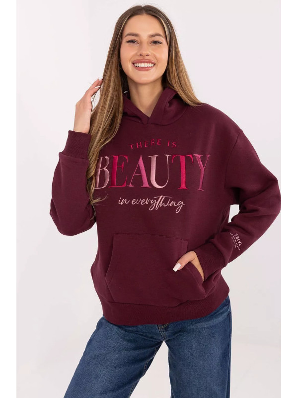 Sweatshirt à Capuche Beauty Rouge SUBLEVEL du XS au XL