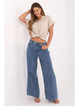 Jean Sublevel Style Palazzo Blue from size 36 to 46