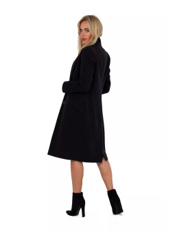 MOE - Manteau Noir en Flanelle du S au XL