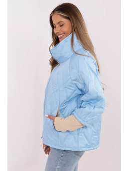 ITALY MODA - Blue Quilted Jacket - One Size