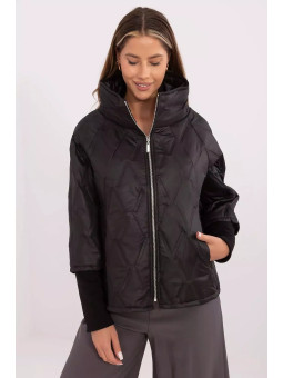 ITALY MODA - Black Quilted Jacket - One Size
