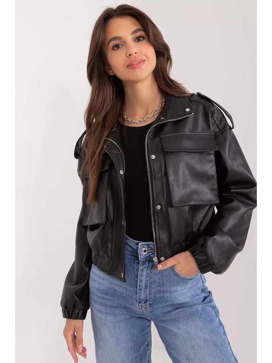 Veste de transition en simili cuir pour femme
