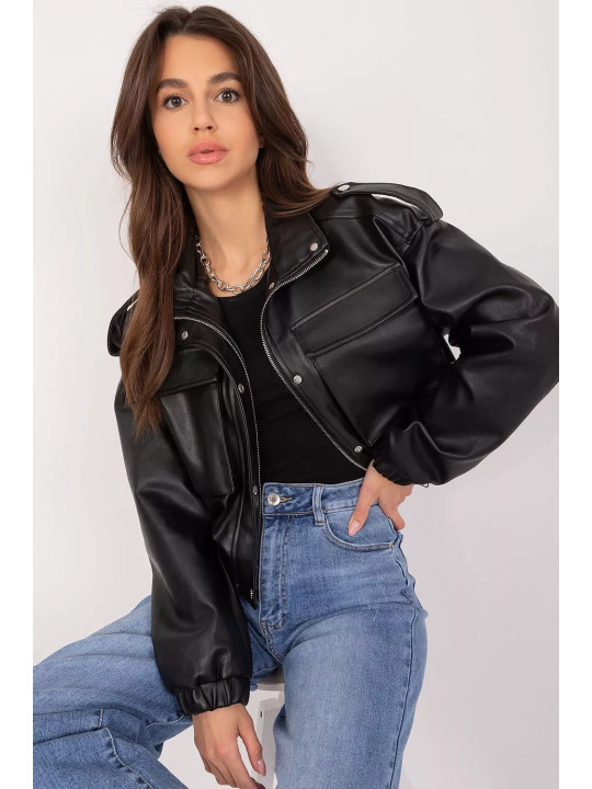 Veste de transition en simili cuir pour femme