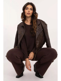 ITALY MODA - Ensemble Femme Pull et Pantalon décontracté - Taille unique