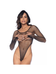 Mapalé – Body String Noir à Manches Longues Échancré