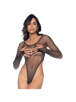 Mapalé – Body String Noir à Manches Longues Échancré