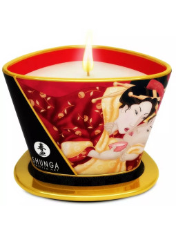 SHUNGA - MINI CARESSE AUX BOUGIES FRAISES ET BOUGIE DE MASSAGE CAVA 170 ML