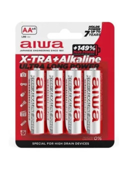 AIWA - ALKALINE BATTERY X-TRA AA LR6 BLISTER*4