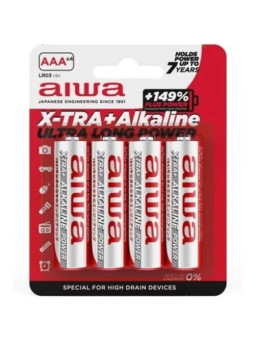 AIWA - PILE ALCALINE X-TRA AAA LR03 BLISTER*4