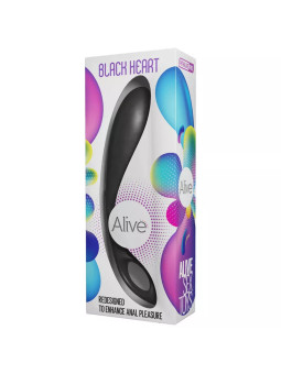 ALIVE - Stimulateur Anal Noir Cœur Sarcelle