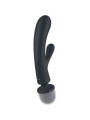 SATISFYER - MASSEUR VIBRATEUR LAPIN TRIPLE LOVER GRIS