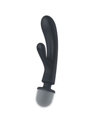 SATISFYER - MASSEUR VIBRATEUR LAPIN TRIPLE LOVER GRIS