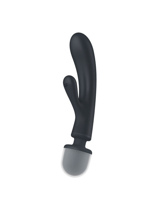 SATISFYER - MASSEUR VIBRATEUR LAPIN TRIPLE LOVER GRIS