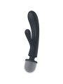 SATISFYER - MASSEUR VIBRATEUR LAPIN TRIPLE LOVER GRIS