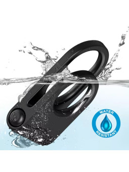 ARMONY – TWINS Anneau Double Vibrant pour Couples Noir