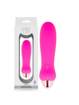 DOLCE VITA - Vibromasseur Rechargeable Cinq Rose - 7 vitesses