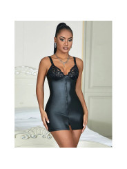 SUBBLIME - Robe Zippée en Cuir Noir