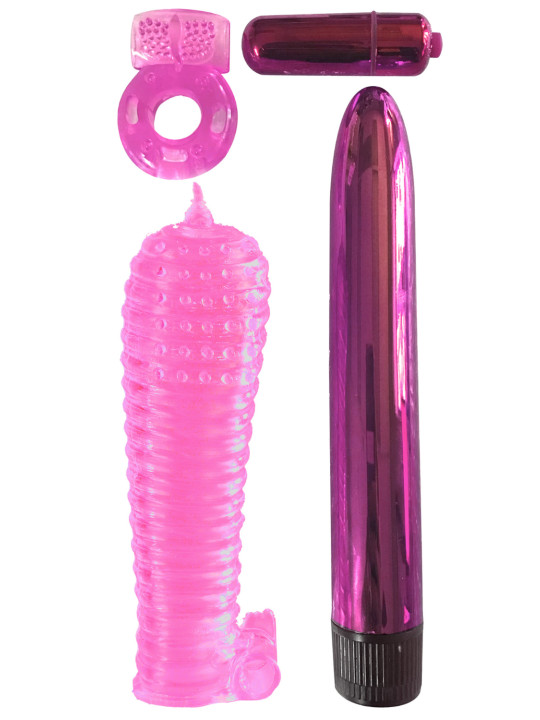 Coffret 4 sextoys rose Classix