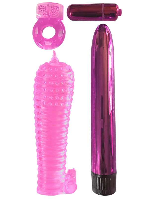 Coffret 4 sextoys rose Classix