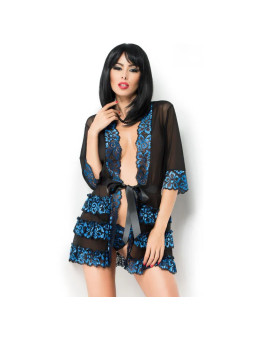 CHILIROSE – Peignoir Sexy Bleu & Noir