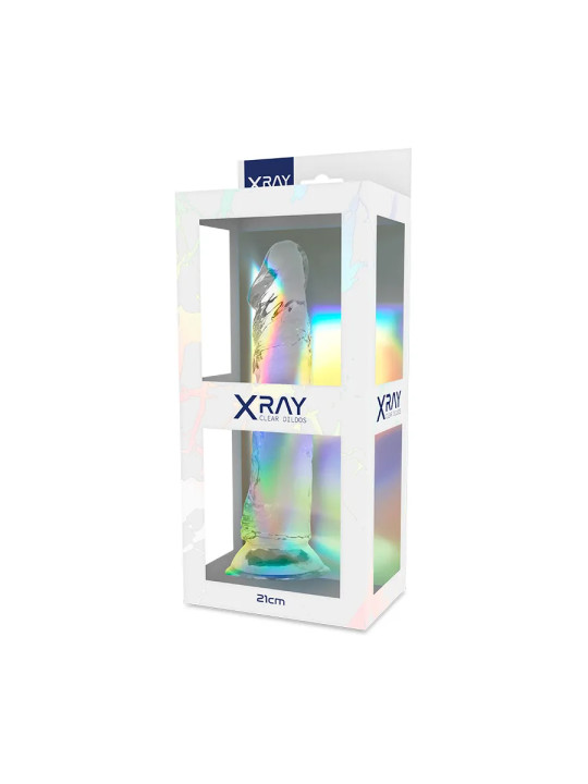 X RAY - Gode réaliste transparent 21 CM - Ø 4 CM