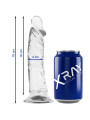 X RAY - Gode ventouse réaliste transparent 19 CM - Ø 4 CM