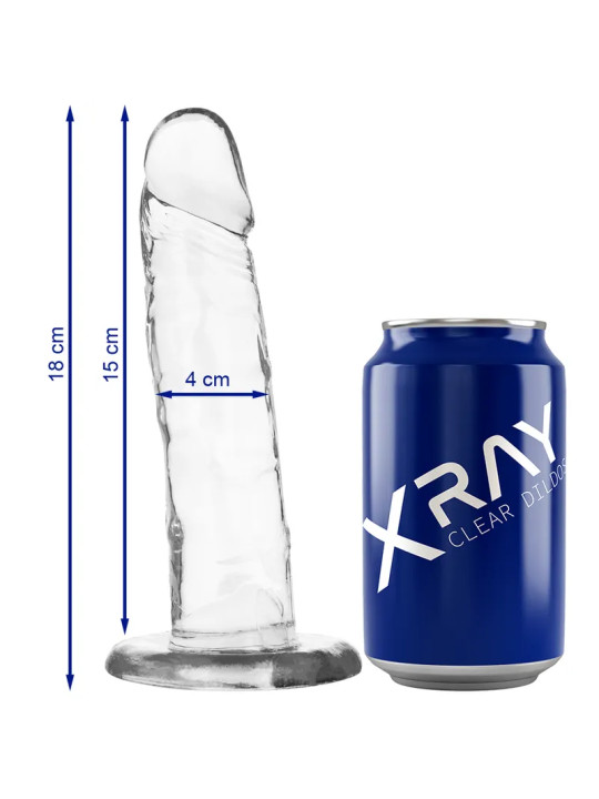 X RAY - Harnais + Gode réaliste transparent 18 CM - Ø 4 CM