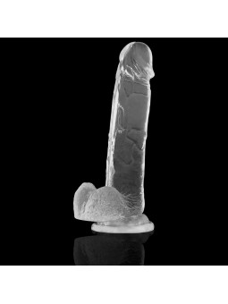 X RAY - Realistic transparent suction cup dildo with balls 22 CM - Ø 4.6 CM