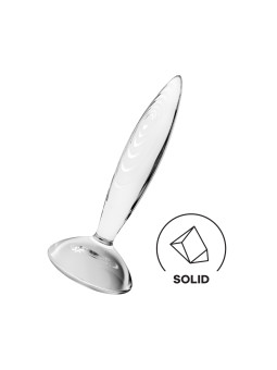 Gode anal en verre borosilicaté massif transparent Sparkling Crystal Satisfyer