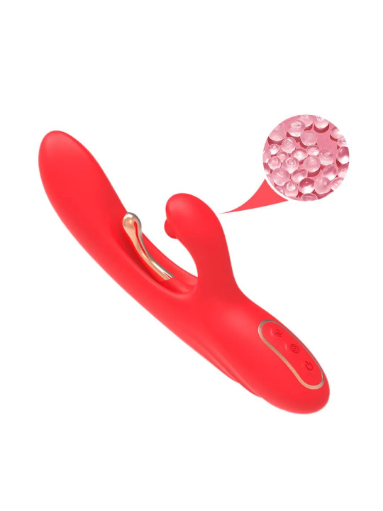 ARMONY – Vibrateur Stimulateur Point G et Clitoris avec Langue Oscillante Rouge