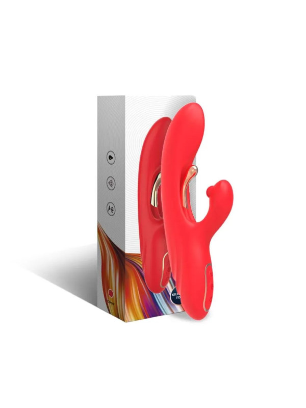 ARMONY – Vibrateur Stimulateur Point G et Clitoris avec Langue Oscillante Rouge