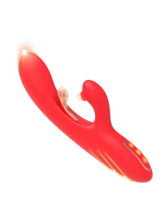 ARMONY – Vibrateur Stimulateur Point G et Clitoris avec Langue Oscillante Rouge