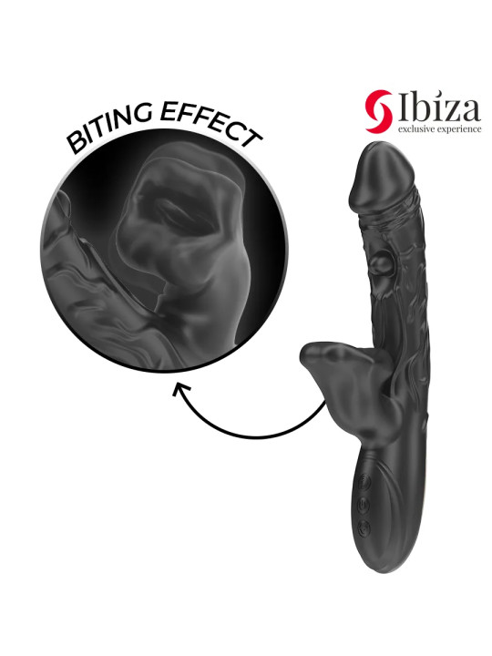 IBIZA – VIBROMASSEUR RABBIT ET STIMULATEUR DE CLITORIS À EFFET DE MORDRE ET DE ROTATION