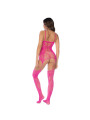 Combinaison en Résille Rose – Bodystocking Taille Unique – Mapalé
