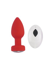 Remote Controlled Vibrating Anal Plug SHAKY Red - Coeur Ardent