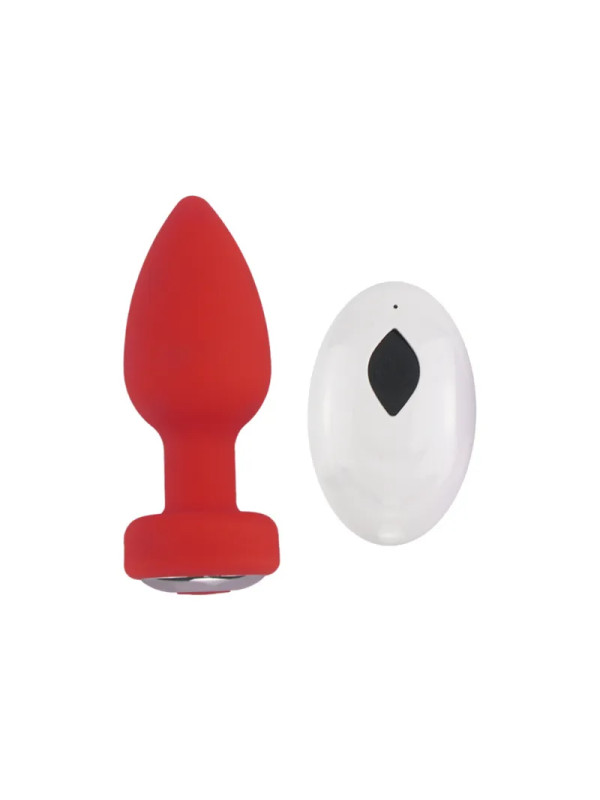 Plug Anal Vibrant Télécommandé SHAKY Rouge – Cœur Ardent