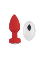 Plug Anal Vibrant Télécommandé SHAKY Rouge – Cœur Ardent