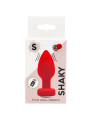 Plug Anal Vibrant Télécommandé SHAKY Rouge – Cœur Ardent