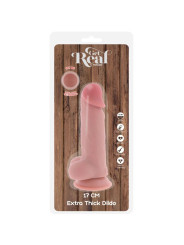 TOYJOY Get Real Deluxe - Realistic Extra Thick Dildo 17 cm with Testicles & Suction Cup