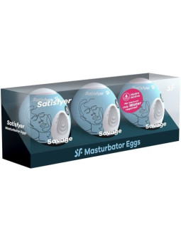 SATISFYER - 3 OEUFS MASTURBATEURS SAVAGE