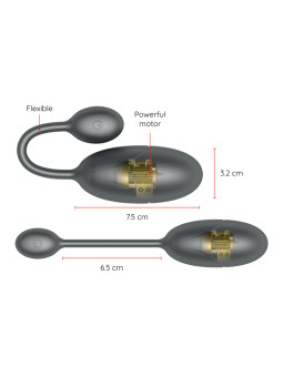 ONINDER - OEUF VIBRANT TOKYO NOIR 7,5 X 3,2 CM APPLICATION GRATUITE