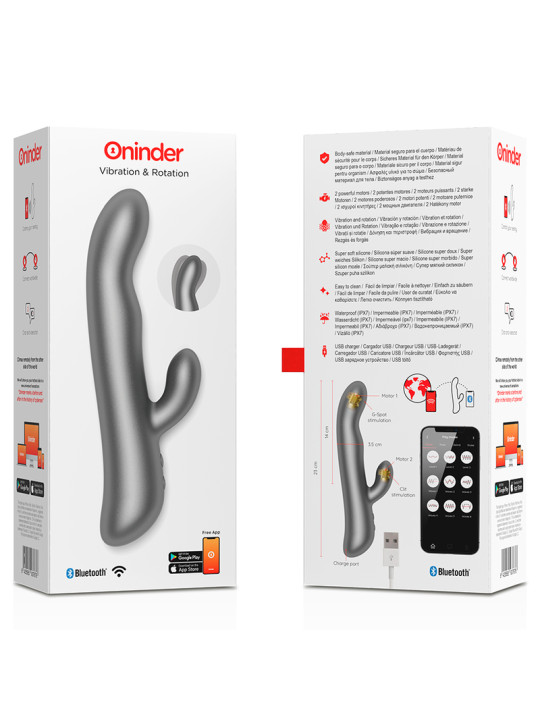 ONINDER - OSLO VIBRATION ET ROTATION NOIR - APPLICATION GRATUITE