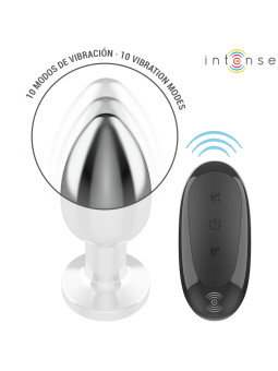 INTENSE - PLUG ANAL 10 VIBRATIONS MÉTAL AVEC TÉLÉCOMMANDE L