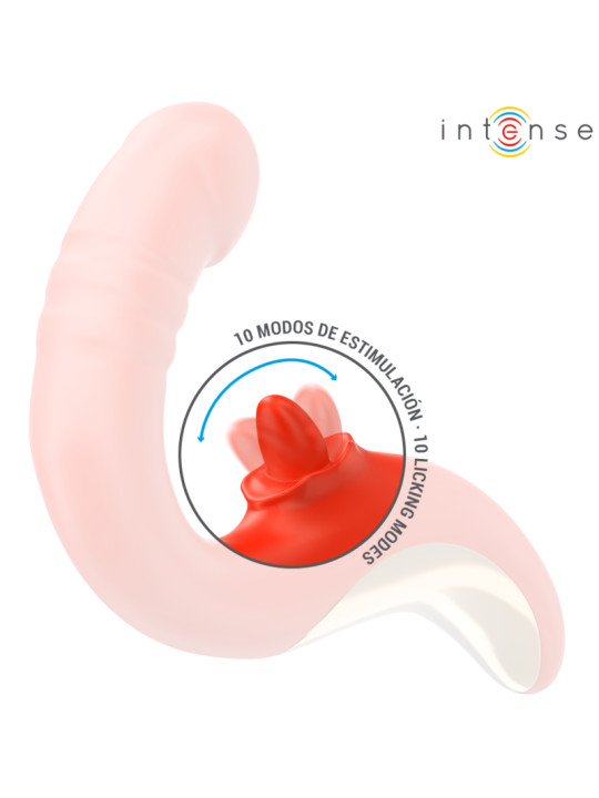 VIBRATEUR ET STIMULATEUR PAULINA EN FORME DE U ROUGE