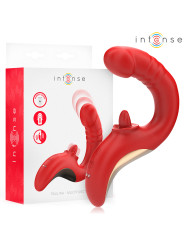 VIBRATEUR ET STIMULATEUR PAULINA EN FORME DE U ROUGE