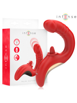 VIBRATEUR ET STIMULATEUR PAULINA EN FORME DE U ROUGE