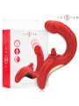VIBRATEUR ET STIMULATEUR PAULINA EN FORME DE U ROUGE