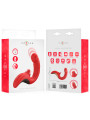 VIBRATEUR ET STIMULATEUR PAULINA EN FORME DE U ROUGE